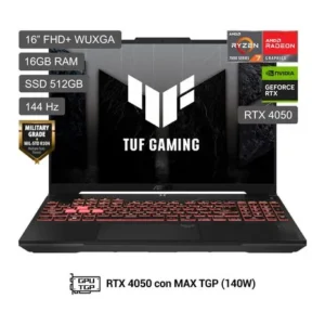 Laptop ASUS TUF Gaming A16 16" AMD Ryzen 7 7445HS 16GB 512GB SSD RTX4050
